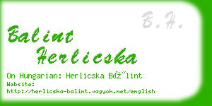 balint herlicska business card